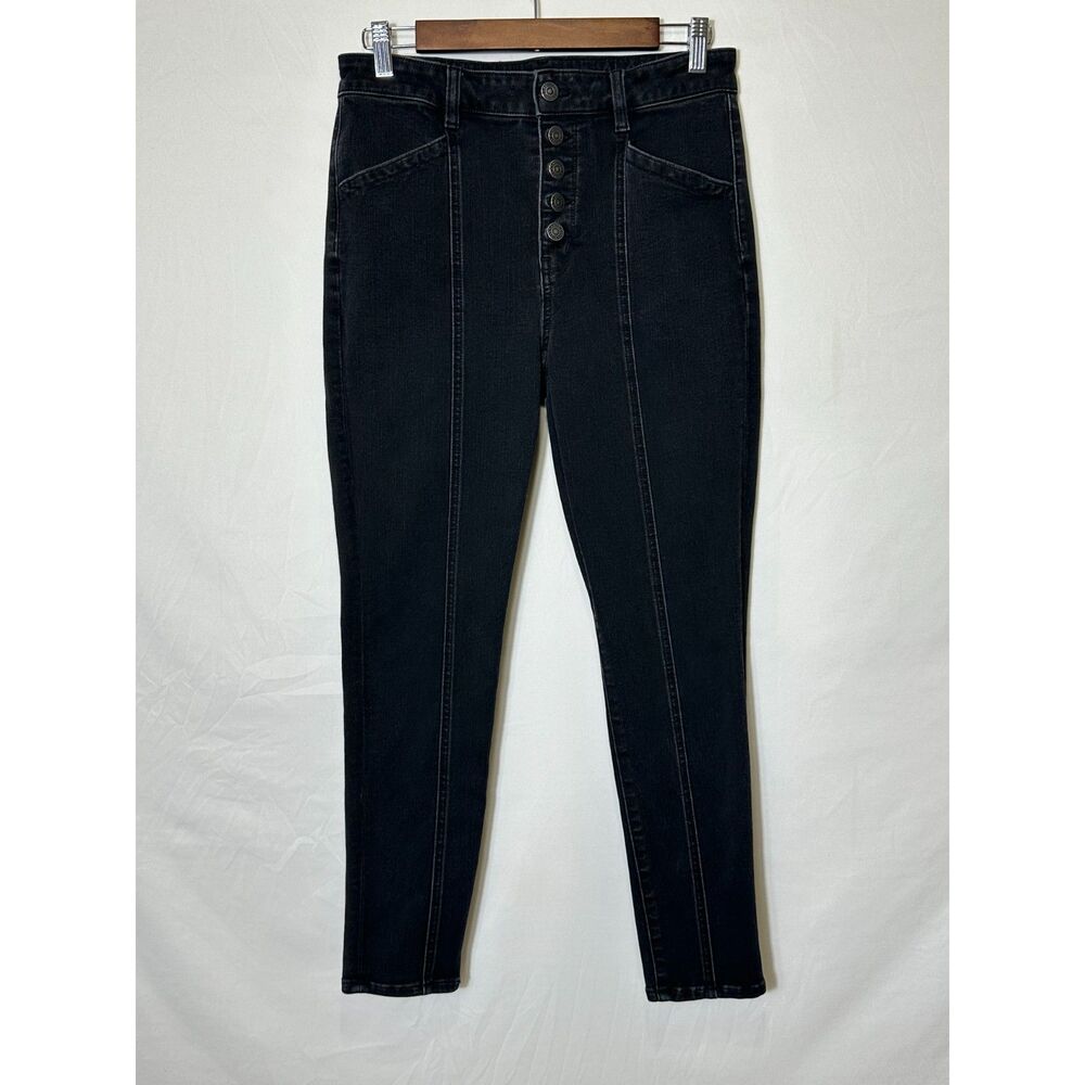 American Eagle Outfitters Women's The Dream Jean Button Fly Black Jeans Size 10S